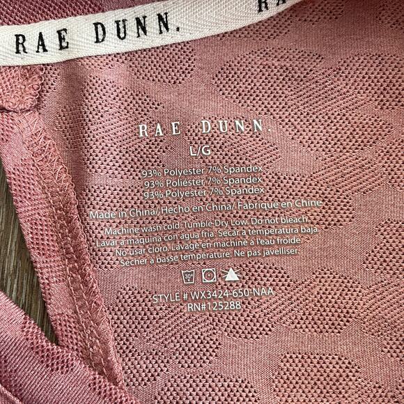 Rae Dunn ‘Gym Now Wine Later’ Leopard Print Top in Pink - Size: Large - Picture 3 of 6